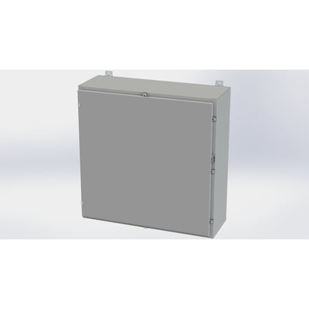 Saginaw Control & Engineering Clamps with Padlock Hasp Electrical Enclosures, 36 in H, 12 in D, 36 in W, NEMA 4, Carbon Steel SCE-36H3612LP